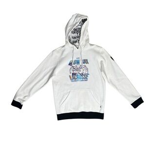 NWT Flow Society  Flowbay Boys White Lacrosse Hoodie Size Small